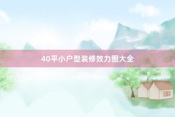 40平小户型装修效力图大全